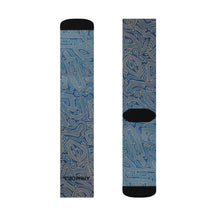 Load image into Gallery viewer, Dancing Blue Sublimation Socks