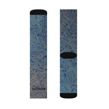 Load image into Gallery viewer, Dancing Blue Sublimation Socks