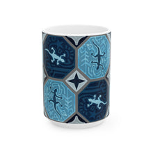 Load image into Gallery viewer, Blue Lizard Ceramic Mug, (11oz, 15oz)