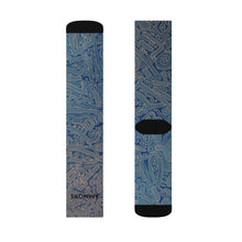Load image into Gallery viewer, Dancing Blue Sublimation Socks