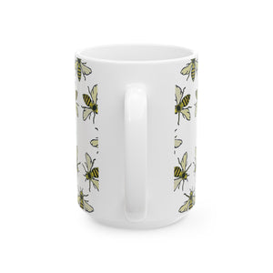 Honey Bee Ceramic Mug, (11oz, 15oz)