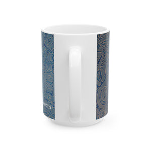 BLUE SOMETHING Ceramic Mug, (11oz, 15oz)