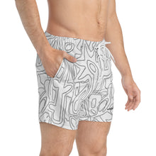 Load image into Gallery viewer, Off White Flower Line Work - Swim Trunks (AOP)
