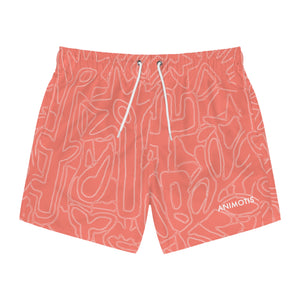 Salmon Flower - Swim Trunks (AOP)