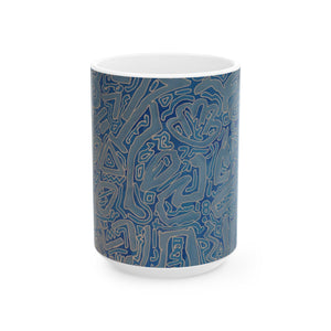 BLUE SOMETHING Ceramic Mug, (11oz, 15oz)