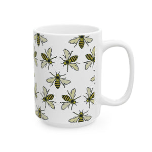 Honey Bee Ceramic Mug, (11oz, 15oz)