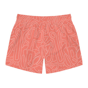 Salmon Flower - Swim Trunks (AOP)